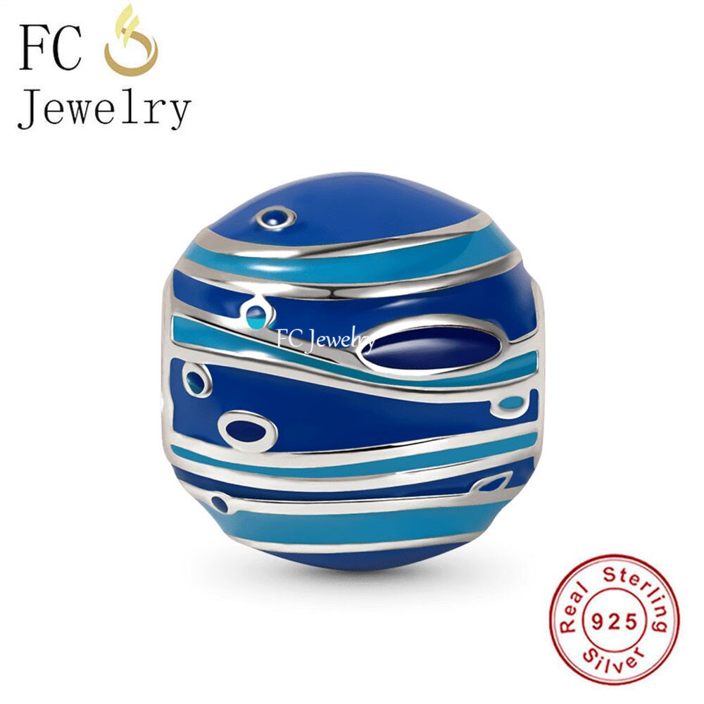 Fc Sieraden Fit Originele Bedelarmband 925 Stegling Zilveren Zonnestelsel Planeet Kleur Emaille Bead Voor Maken Vrouwen Berloque: Q1970