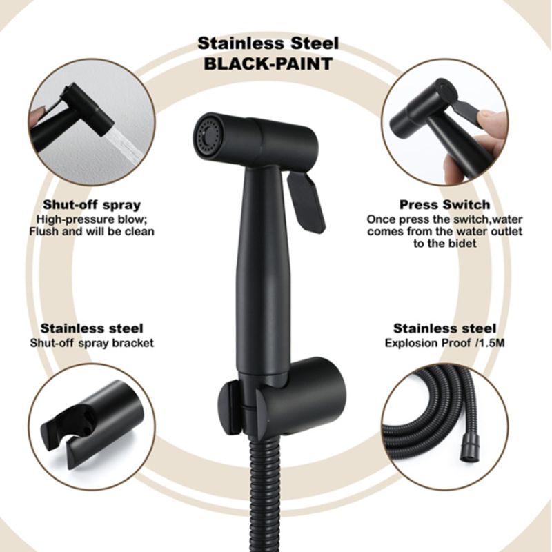 Stainless Steel Toilet Hand Held Bidet Faucet Sprayer Bidet Set For Bathroom