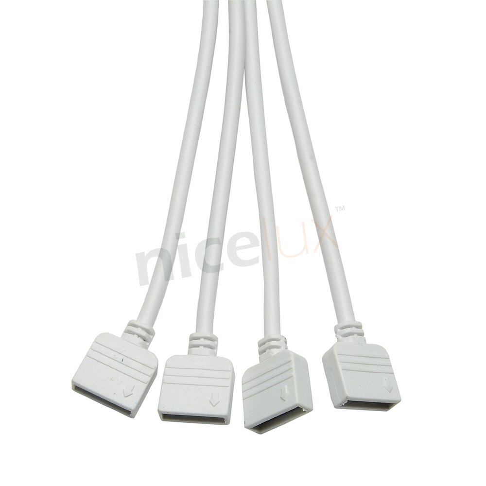 RGBW 5 Pin Wire Connector 1 to 2 1 to 3 1 to 4 Female to Female Splitter Connector Extension Cable for 5050 LED Strip Light