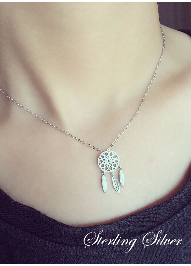 925 Sterling Zilver Dreamcatcher Kettingen Voor Vrouwen Sterling-Zilver-Sieraden
