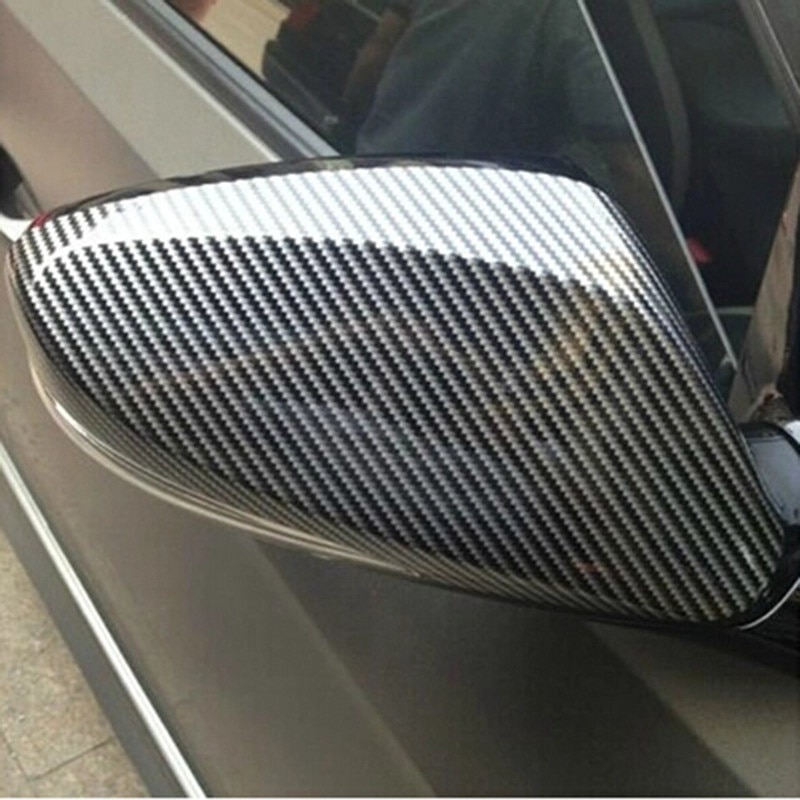 1 stuk DIY 50*10cm 5D Carbon Fiber Vinyl Stickers Zwarte Auto Stickers Voor Auto Motor decoratie Accessoires
