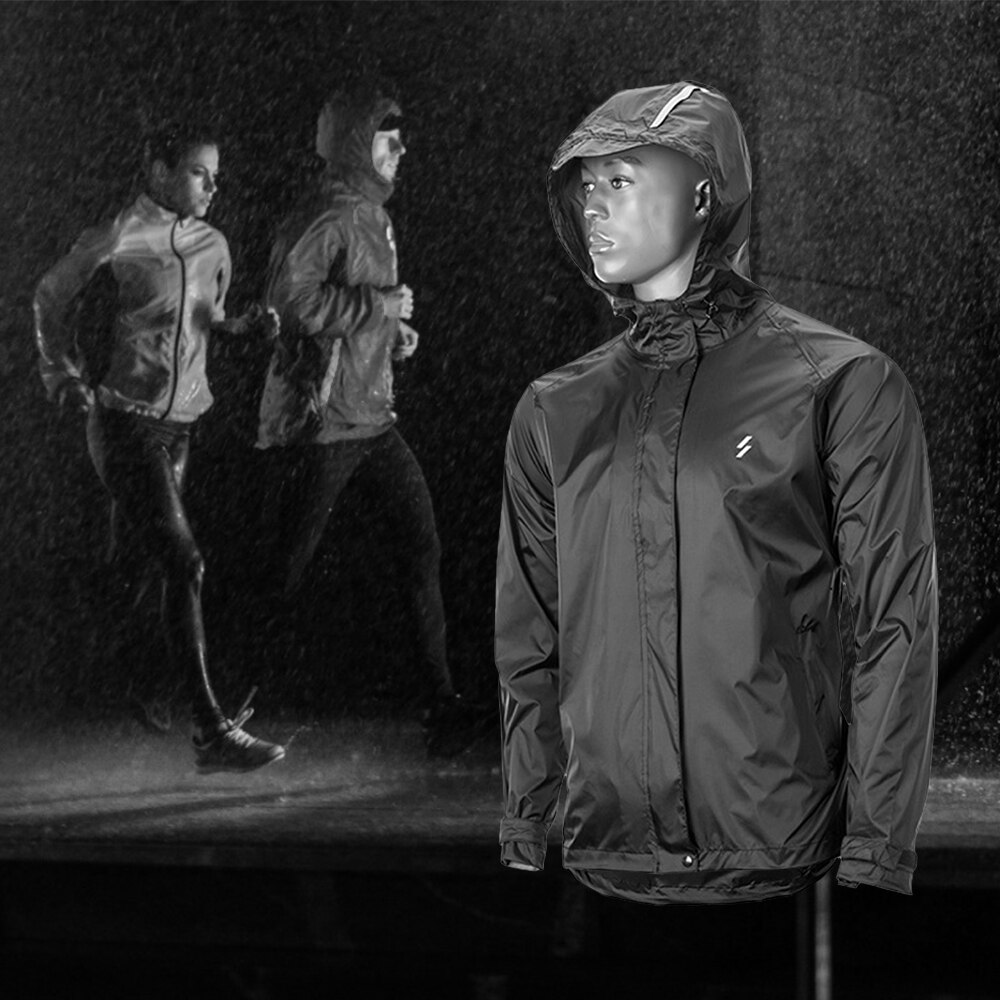 Jaqueta reflexiva impermeável à prova de vento ciclismo jaqueta mtb bicicleta jaqueta de chuva esporte ao ar livre correndo capa de chuva