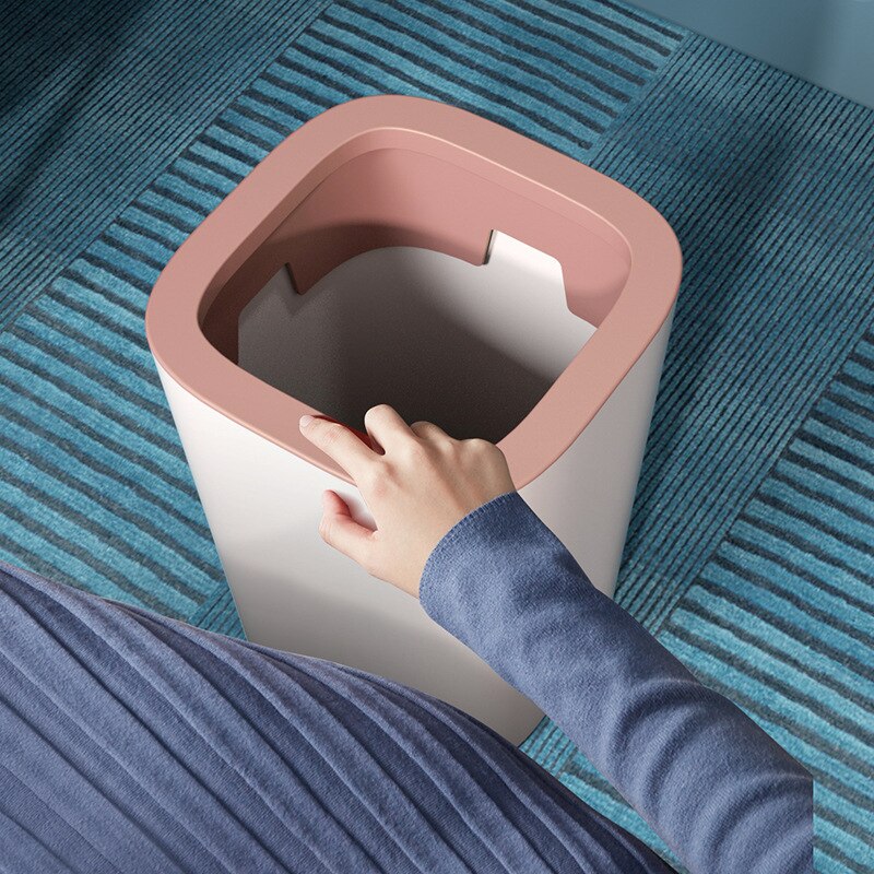 15L Nordic Plastic Vuilnisbak Garbage Dust Bin Opslag Emmer Papiermand Home Office Afvalbak Zonder Deksel Prullenbak