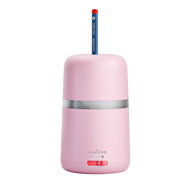 Tenwin taille-crayon électrique taille-crayon entièrement automatique pour crayon 6-8mm fournitures de papeterie pour étudiants: Rose