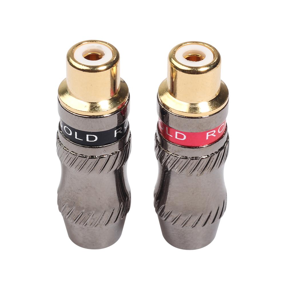 10 stücke Gold Überzog RCA weiblich Lot Koaxial Stecker Buchse Adapter Kupplungen Gold Überzogene Stecker Gute Kontaktieren Leistung: 1 Paar