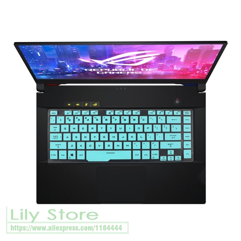 for Asus ROG Zephyrus G15 GA502I GA502IU GA502IV GA502D GA502DU GA502GU GA502 I IU IV DU GU Laptop Keyboard Cover Protector: whiteblue