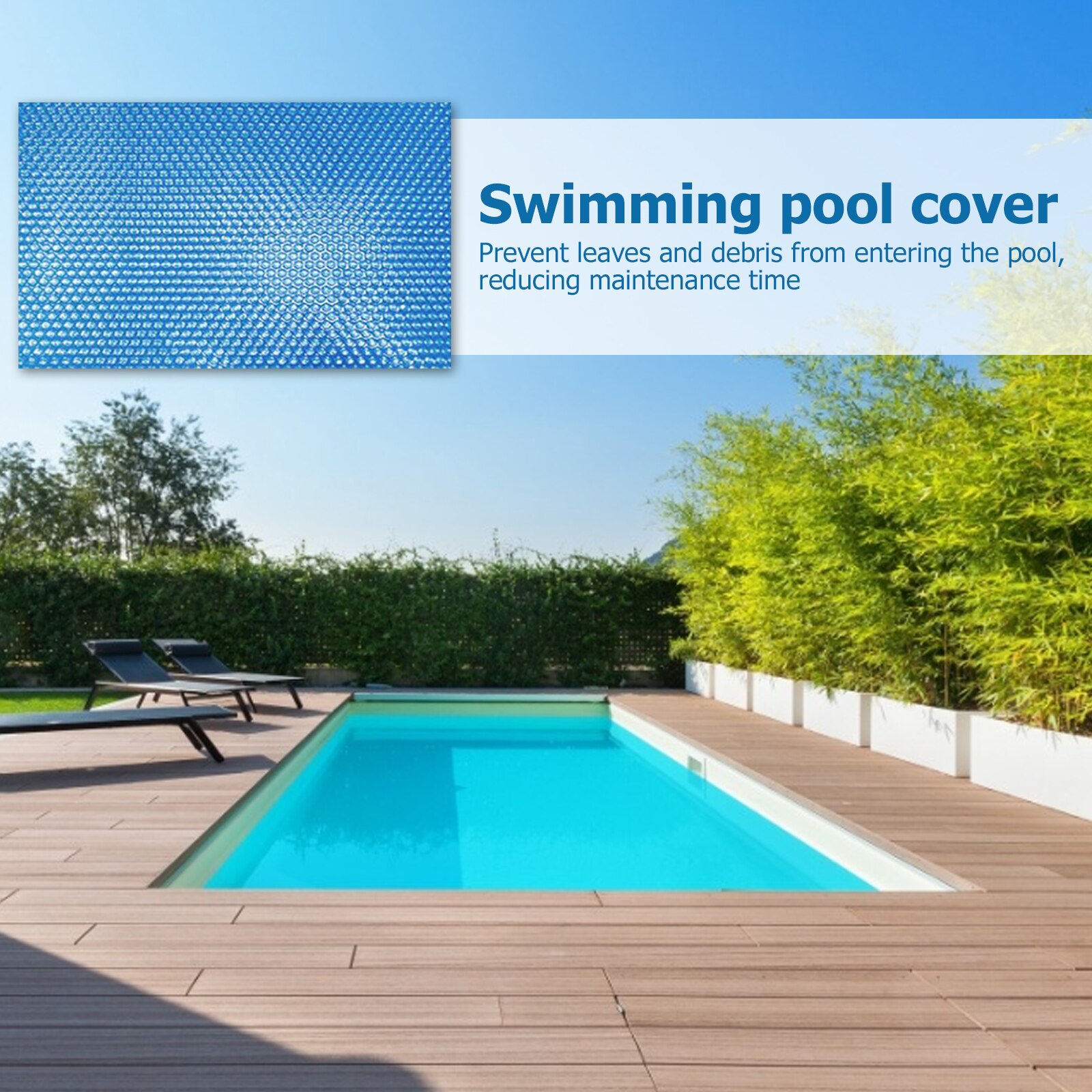 Pool Cover Rectangle Solar Tarpaulin Swimming Pool Protection Cover Heat Insulation Film For Indoor Outdoor Pool Accessories