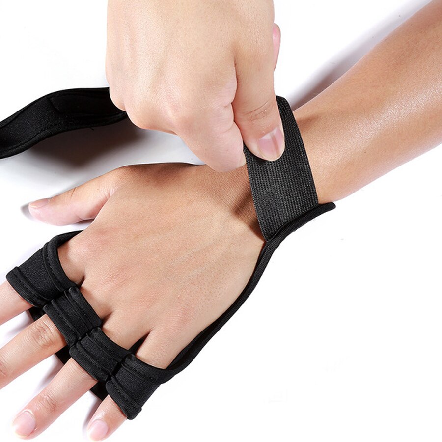 Guantes de medio dedo para gimnasio, Manoplas de entrenamiento de levantamiento de pesas para hombre y mujer, protectores de manos para culturismo, 1 par