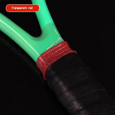 5 sztuk rakieta tenisowa rakieta Fix Ring paletka do badmintona uchwyt rękojeści pierścień rakieta zespół Overgrip Protector: Transparent red