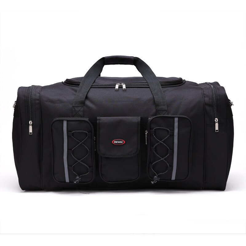 ¡Novedad de ! Bolsa de viaje para hombre de gran capacidad, bolsa de equipaje de mano de poliéster impermeable para mujer, bolsas de viaje para hombre, cubos de embalaje: Black