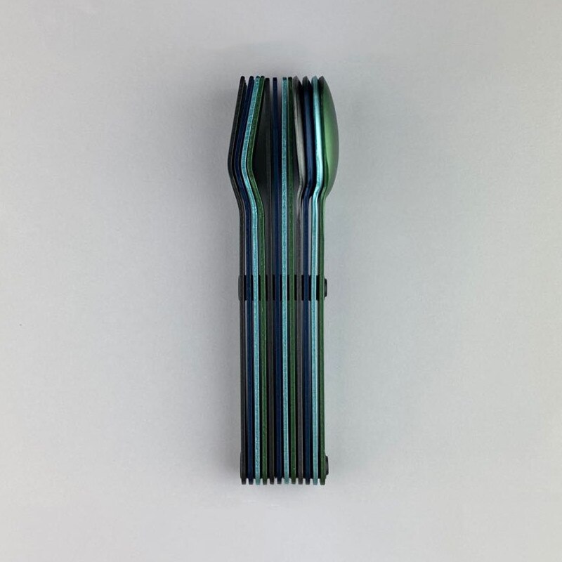 draussen Magware Magnetische Besteck Magnet Verknüpfung Besteck einstellen PortableAluminum legierung Besteck Gabel löffel messer