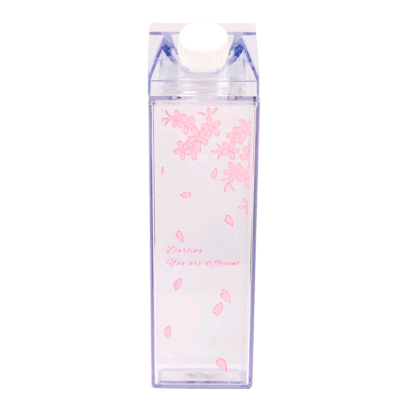 Contenitore trasparente trasparente del succo della bevanda della bottiglia di acqua del latte di plastica delle bevande all'aperto a tenuta stagna 500ml: -A