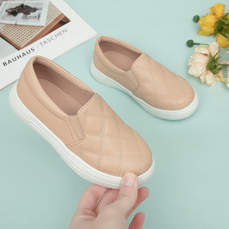 Nova primavera outono crianças sapatos de fundo macio mocassins meninas desempenho meninos mocassins da criança do bebê sapatos de couro 041: Cáqui / 25