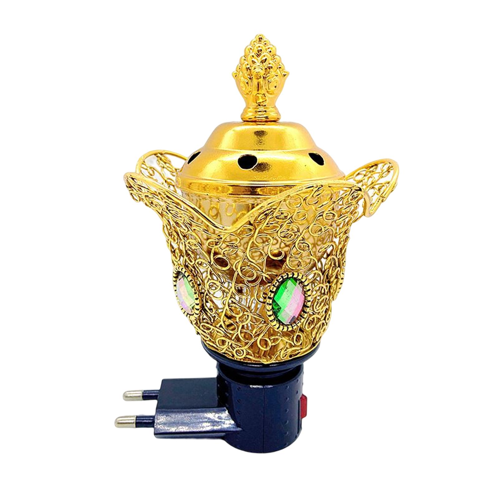 Brûleur électrique en résine, porte-Eva, artisanat arabe, diffuseur d'ornement portable,