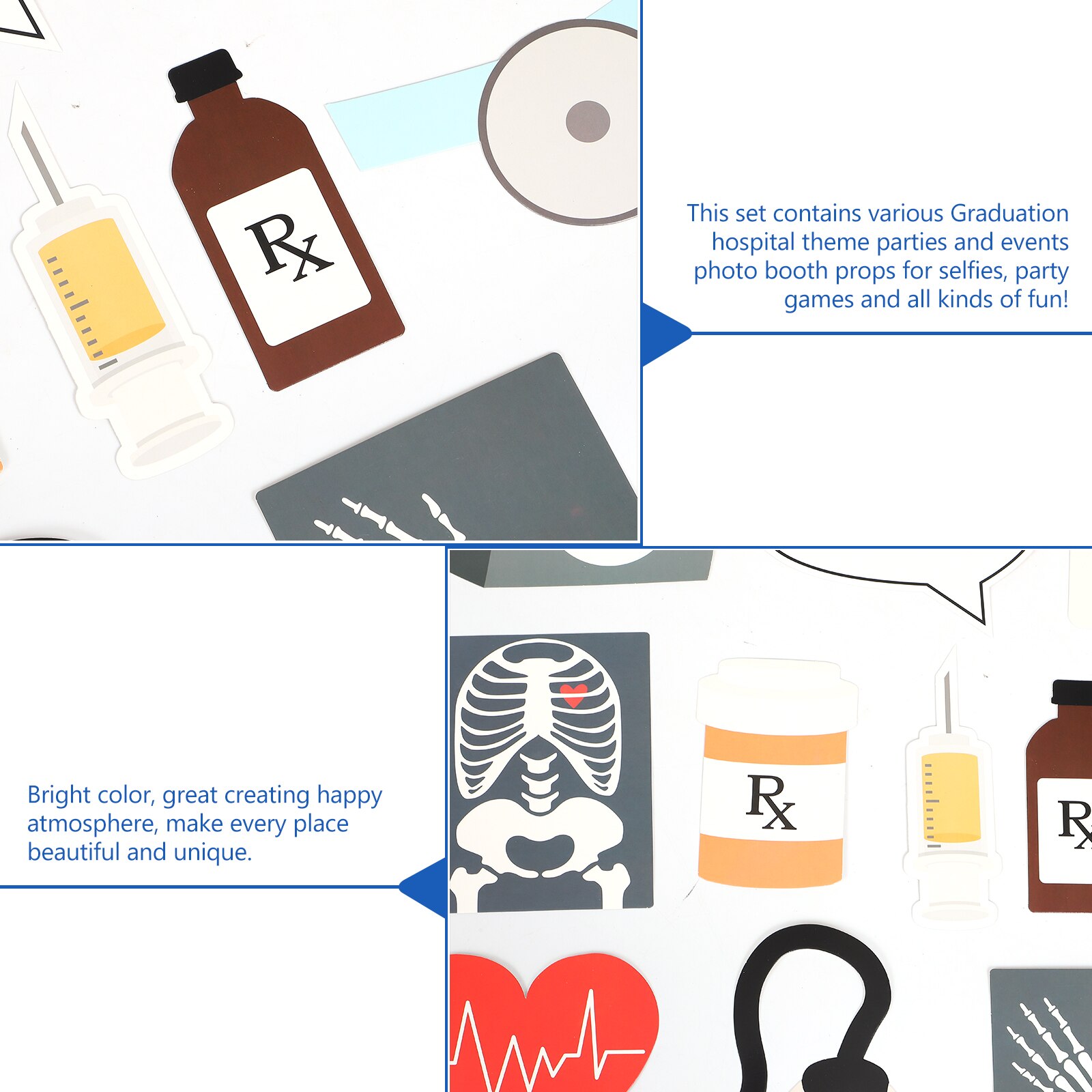 38pcs Photo Props Photography Party Supplies Accessories for Graduation