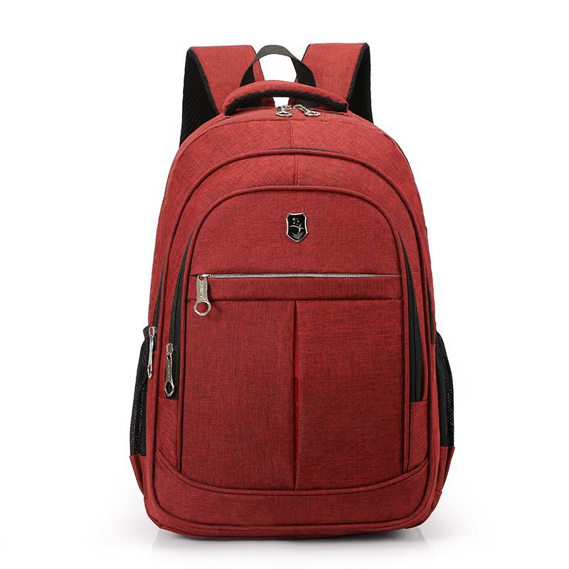 Oxford stoffen waterdichte rugzak herenrugzak effen kleur casual schooltas grote capaciteit sac a dos homme: Rood