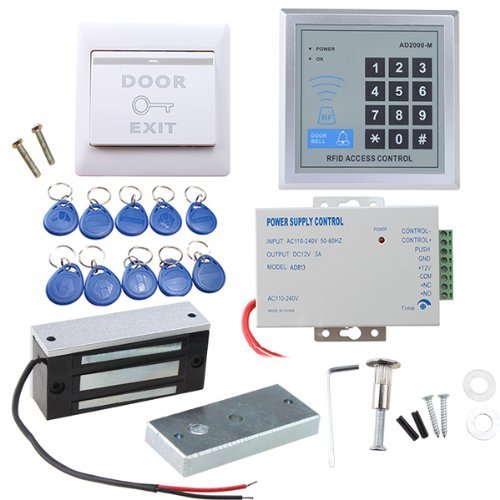 RFID Tor Tür Zugriff Kontrolle System Bausatz Mit 60 kg 130LBs Elektromagnetverschluss mit Geschmack 10 schlüssel Stichworte 125 khz