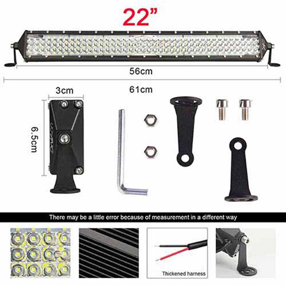 12 22 32 inch Led Work Light 9-48V DC Led Bar Combo Spot Flood for Jeep ATV Trucks Tractor Driving Light Car Styling: 22 inch