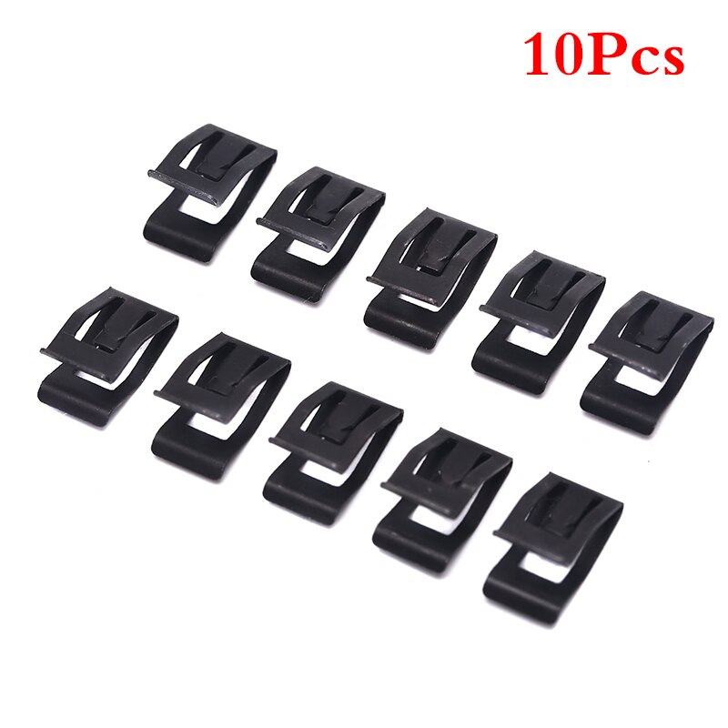 10Pcs/Set Universal Metal Car Front Console Dash Dashboard Auto Trim Retainer Black Rivet Fastener Clip