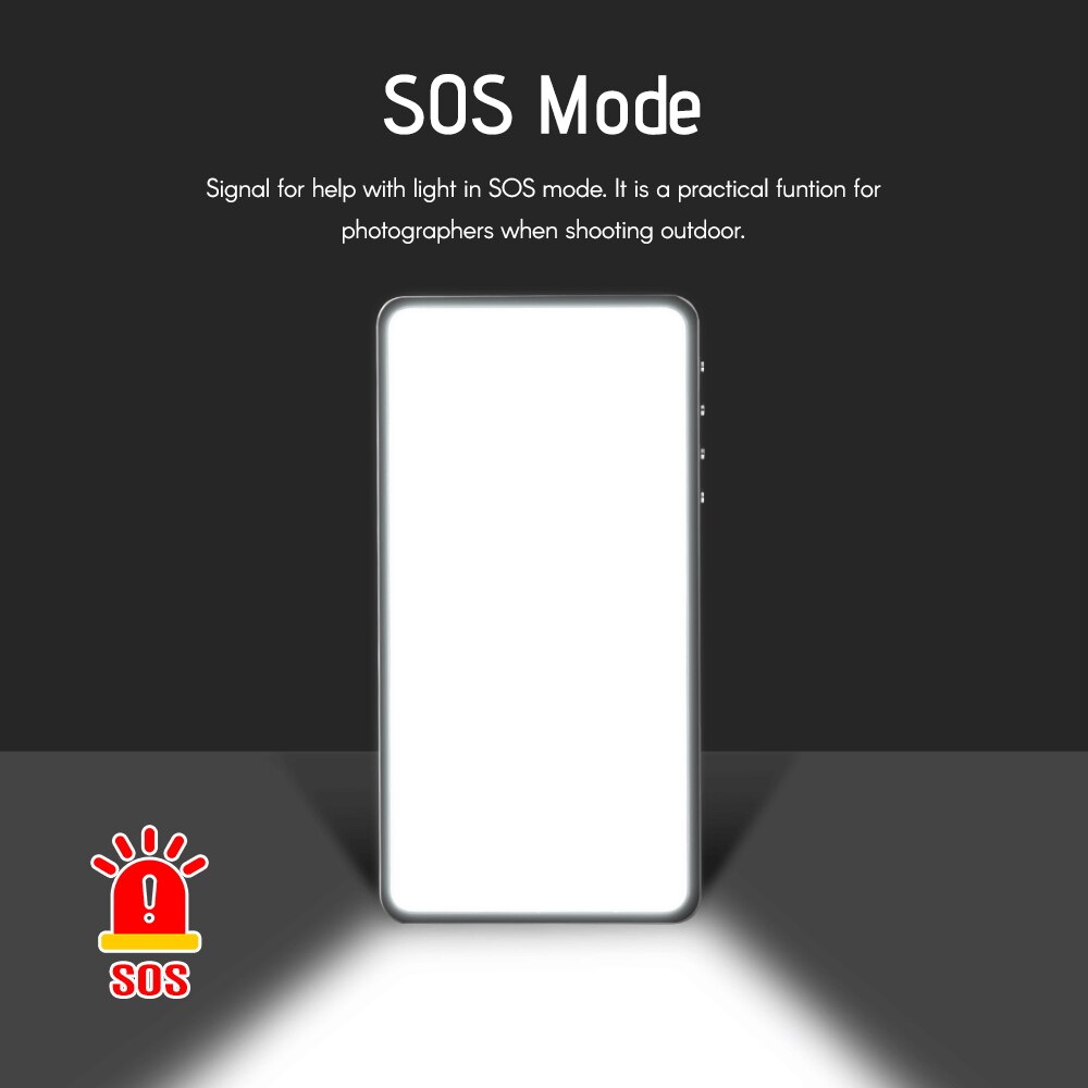 Andoer MFL-07 Tragbare RGB LED Video Licht Füllen Licht 10W Dimmbare 3000K-6500K CRI96 TLCI98 mit OLED Bildschirm 4500mAh Energie Bank