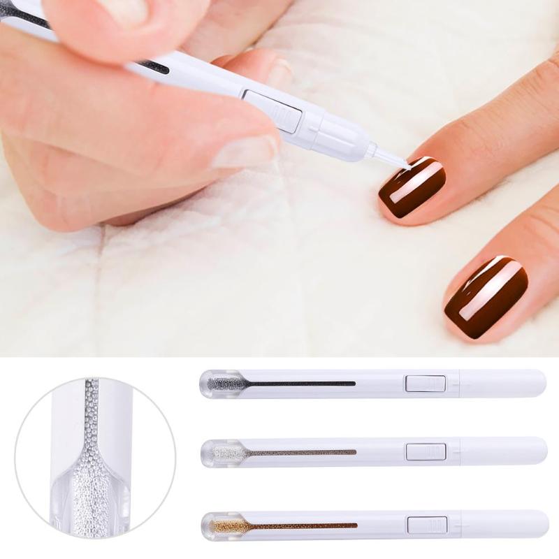 1 ud. De bolitas de acero para puntear uñas herramienta para manicura herramienta para recoger Caviar uña pintura lingotes bolígrafos HERRAMIENTA DE MANICURA