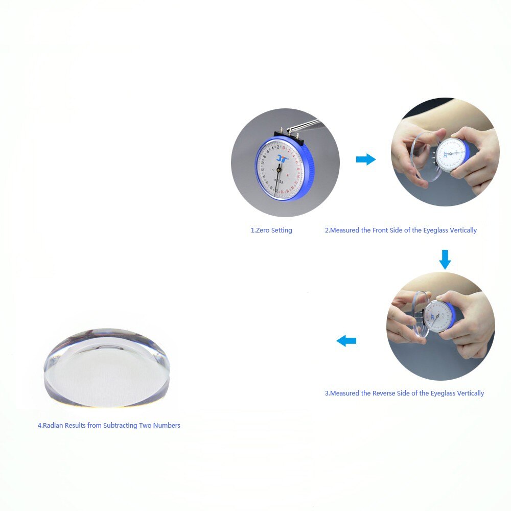 Radian Meter Portable Eyeglass Radian Apparatus Precise Spectacles Radian Tester Glasses Lens Curve Measurement Tool