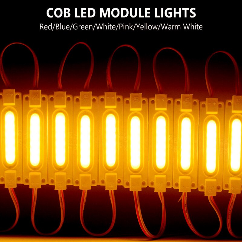 1.5W Dc 12V Superbright Cob Led Module Licht Lamp Injectie Abs IP67 Waterdicht Rood Groen Blauw Wit Met 12V 2A Led Power