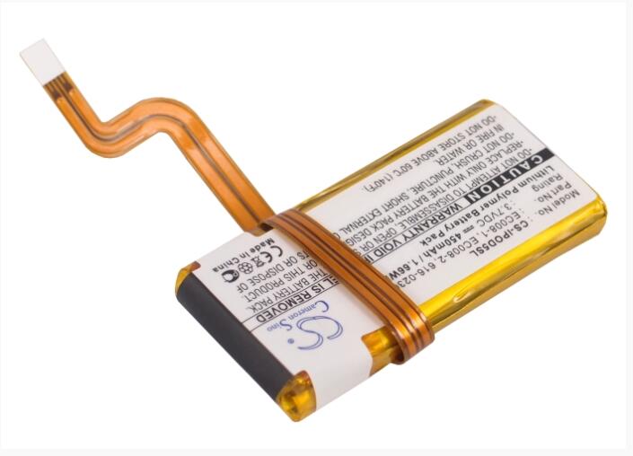 Batería de 450mAh para APPLE iPod classic 120GB 6th GEN A1238 80GB 6th GEN MB029 80GB 6th GEN MB029C/A 80GB