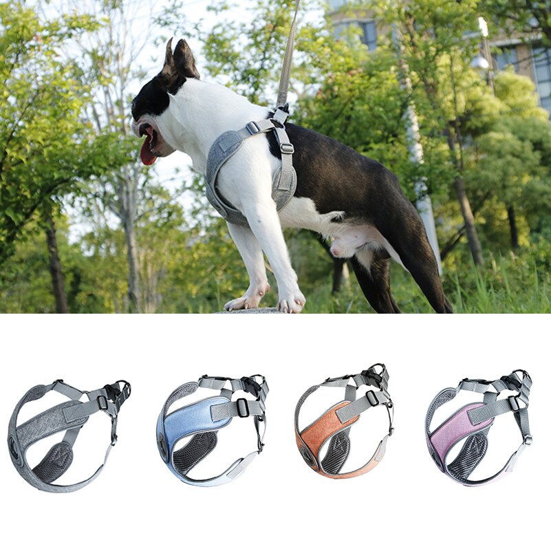 Hond Harnas Vest Geen Pull Reflecterende Halsband Harnas Voor Kleine Middelgrote Honden Harnassen Vest Puppy Honden Borstband