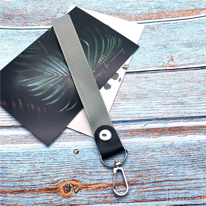 10pcs/lot Short Colorful Hand Wrist Lanyard neck Strap For Mp3 4 USB Flash Drive Keychain ID Badge Holder Mobile Phone Lanyard: gray 10pcs