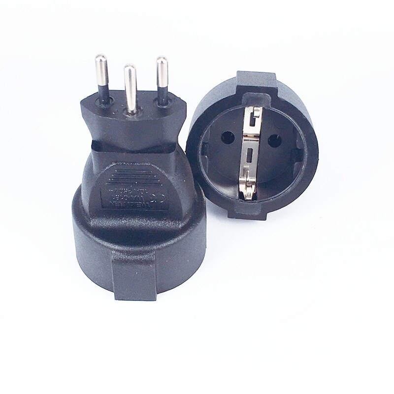 3 pinner sveitsisk stikkontakt adapter innebygd sveitsisk eu tysk plugg adapter omformer plugg wa -0181 sveitsiske plugger slå til franske plugger