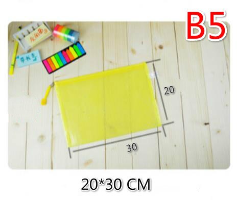 A3/B4/A4/B5/A6 office supplies multilayer zipper bags kits transparent waterproof mesh bags file holder: B5