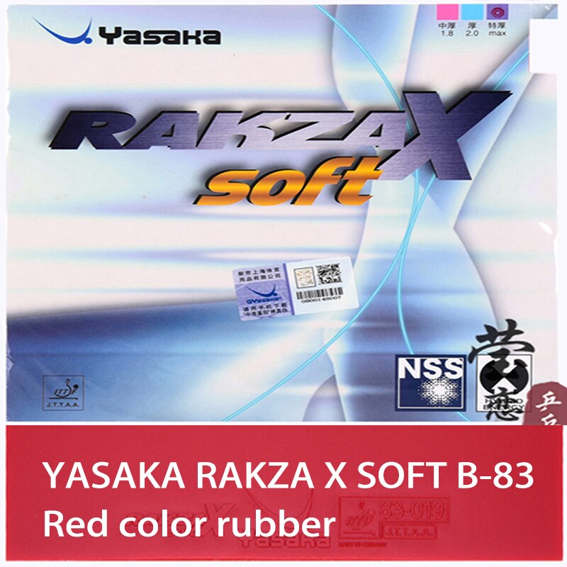 Yasaka-raqueta de tenis de mesa RAKZA X, goma suave, hecha en Alemania, Original: rakza X soft red