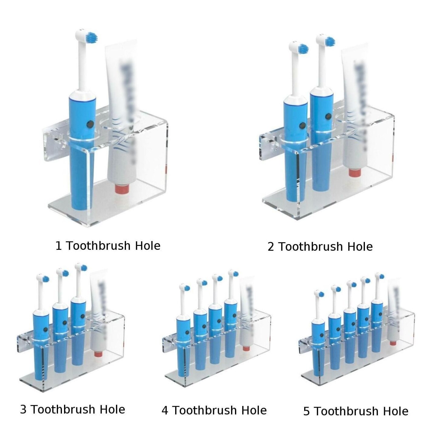 Wall Mounted Electric Toothbrush Storage Rack Bathroom Acrylic Toothpaste Holder Buco Dello Spazzolino Da Denti