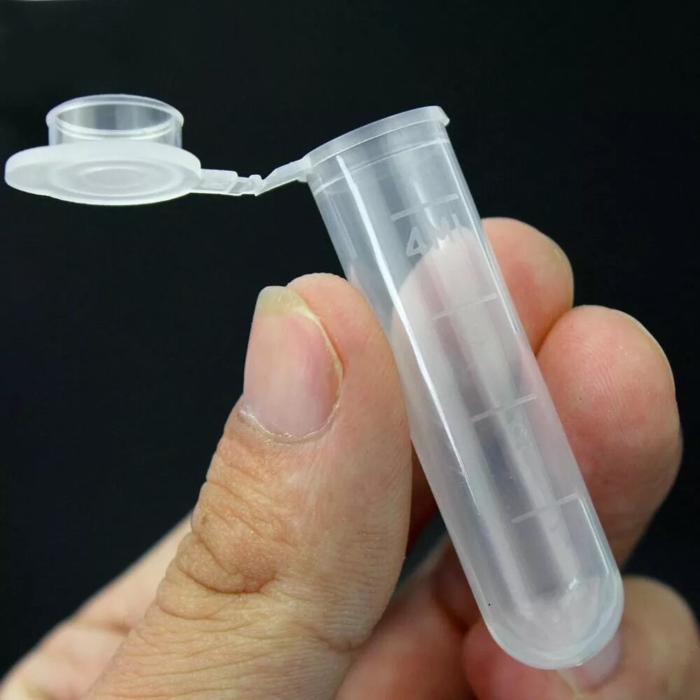 50Pcs 5 ml Centrifuge Test Tube Multi-purpose Empty Plastic Tube Clear Sample Storage Container Round Bottom EP Tube with Scale