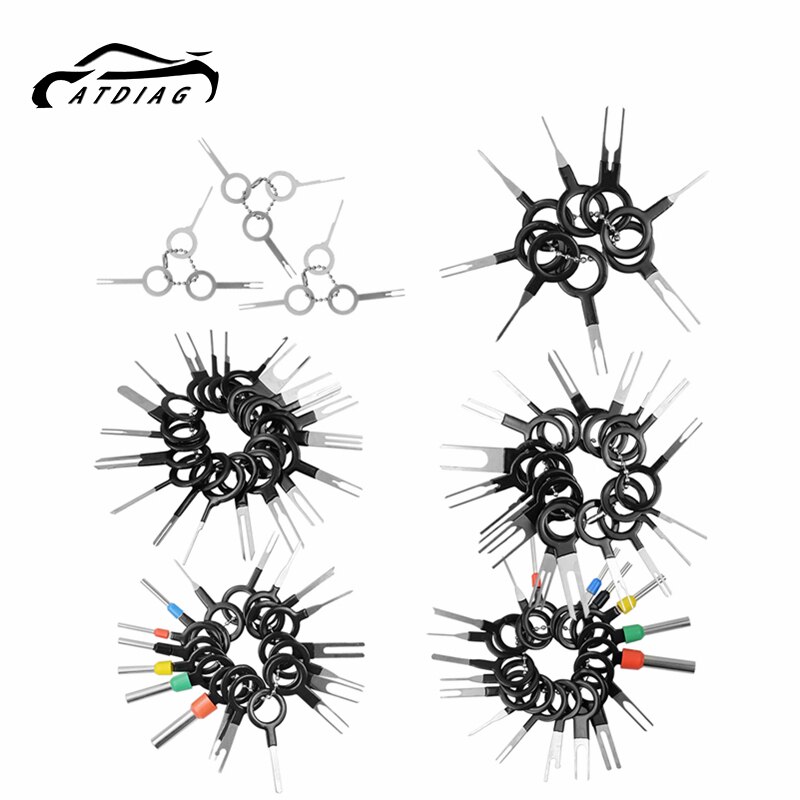 59/76/91Pcs Car Terminal Removal Kit Wiring Crimp Connector Pin Extractor Puller Terminal Ejector Plug Repair Pin Tool