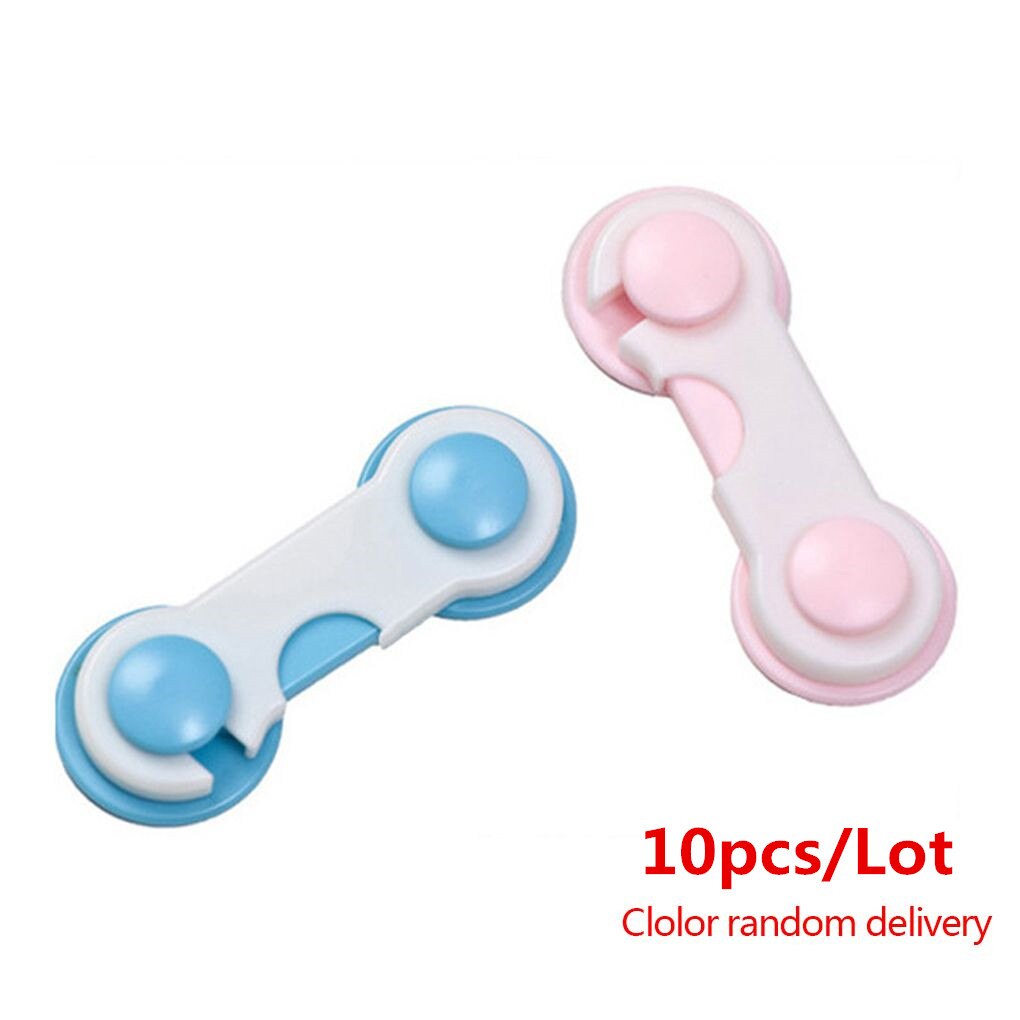 10 pz/lotto protezione di sicurezza per bambini cassetto porta armadietto armadietto serrature di sicurezza per bambini serrature di sicurezza per bambini: 5 PC Blue 5 PC Pink