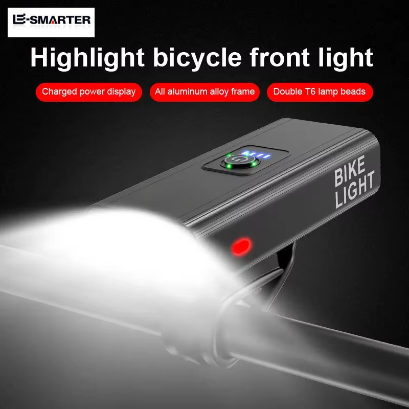 LED Bike Front Lamp Waterproof USB Rechargeable Mountain Bike Headlight Mobile Power Supply Bicycle Accessory
