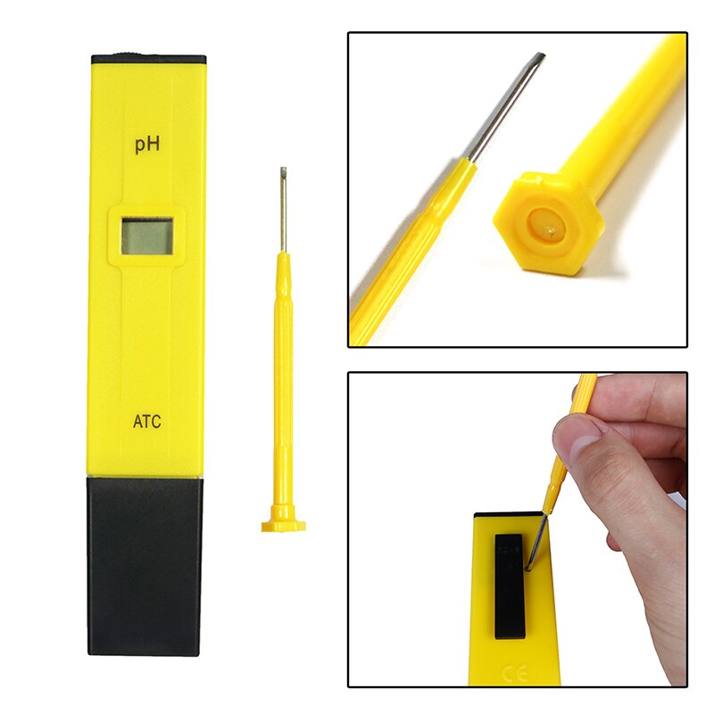 Digital LCD PH Meter Pen of Tester Accuracy 0.1 Aquarium Pool Water Wine Urine Automatic Calibration Portable LCD Digital: D
