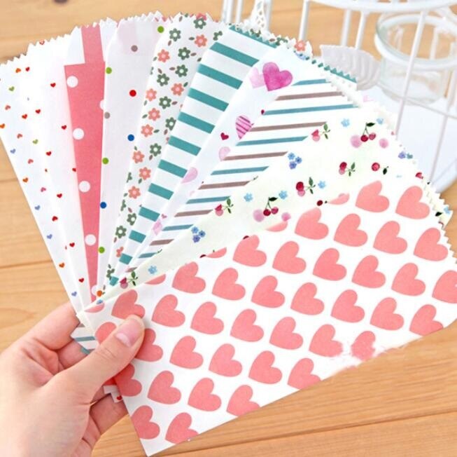 30 paquets/lot de plantes à rayures de couleur bonbon ces petites choses quatre Kawaii papier coréen papeterie fournitures: C