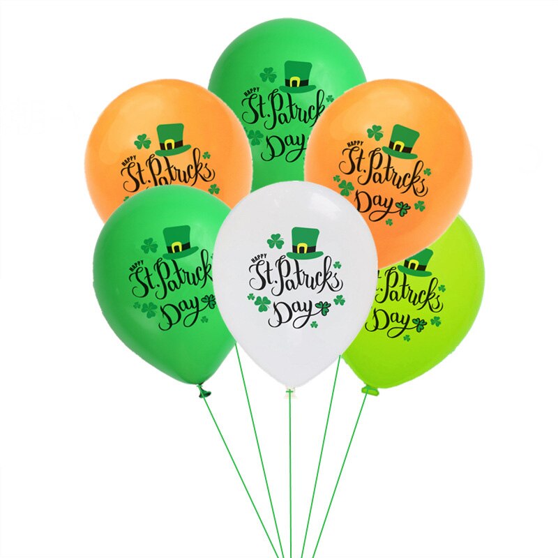Leeiu St Patrick 's Day Decorations Green Clovers Banners Shamrock Lucky Irish Party Garlands Irish Festival Latex Balloons