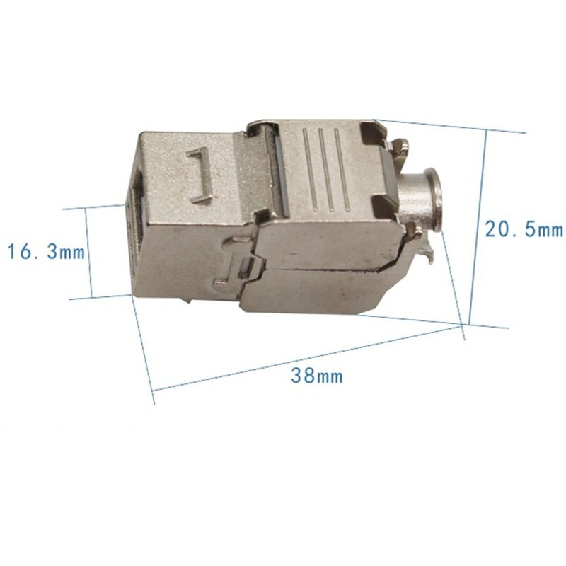 MOOL 6Pcs CAT6A Super Category 6 Zinc Alloy Shielding Module Gigabit FTP Free Printing Module