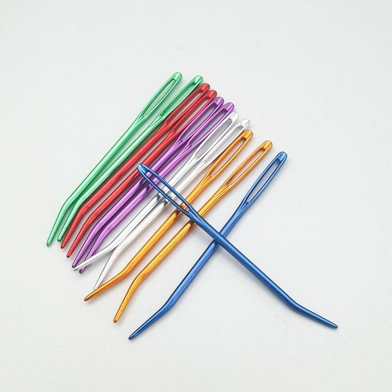 2PCS Large Eye Blunt Sewing Needles Cross Stitch Knitting Needle Handmade Leather Embroidery Thread Needle Sewing Accessories