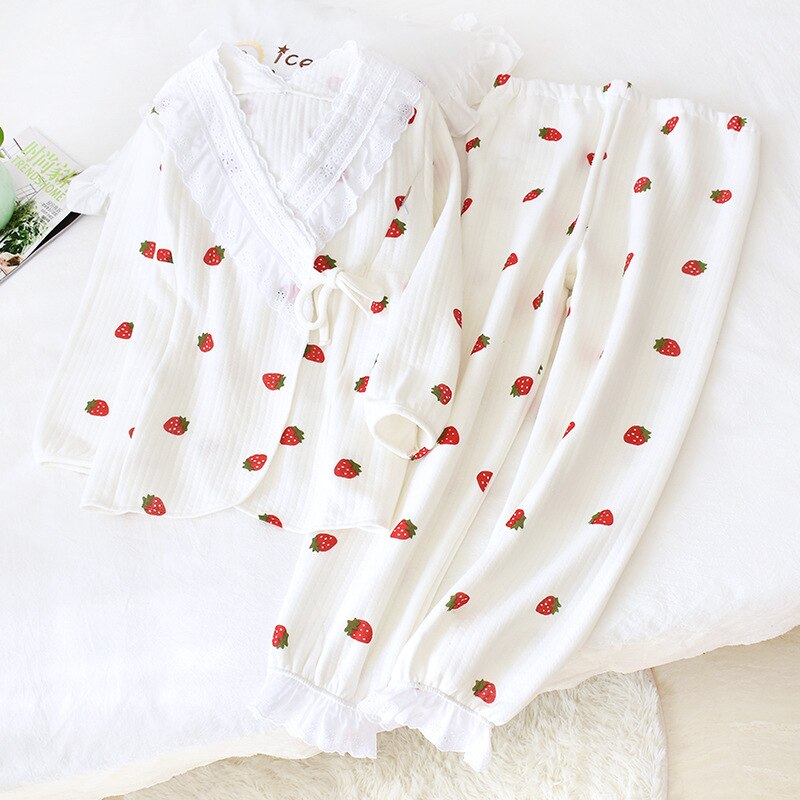 Fdfklak Pink Maternity Pijamas Winter Pregnancy Pajamas 2 Pieces Autumn Cotton Nursing Sleepwear Warm Pregnant Pijama