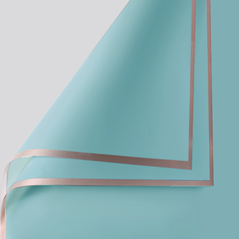 Gold Edge Flower Bouquet Wrapping Paper Korean Style Waterproof Floral Wrapping Packing for Wedding Birthday Florist Supply: M / Fluorescence Yellow