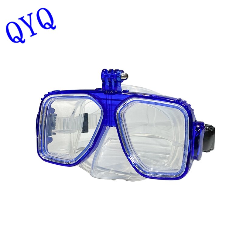 Professionele Duikbril Camera Duiken Maskers Zwembril Snorkel Duikuitrusting Camera Houder Fsports Camera &#39;S: Blue transparent