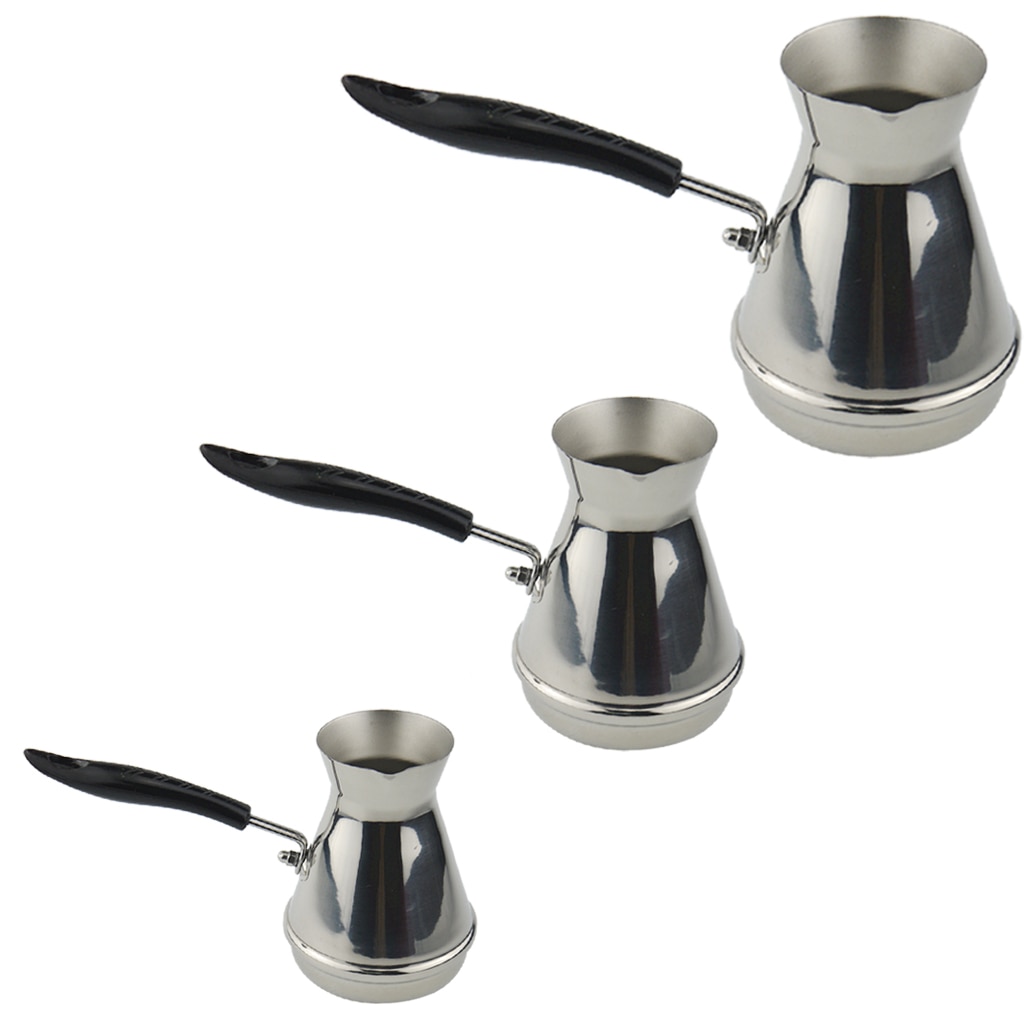 Cezve-cafetera turca de acero inoxidable, 230/350/500/650/800/1150ml