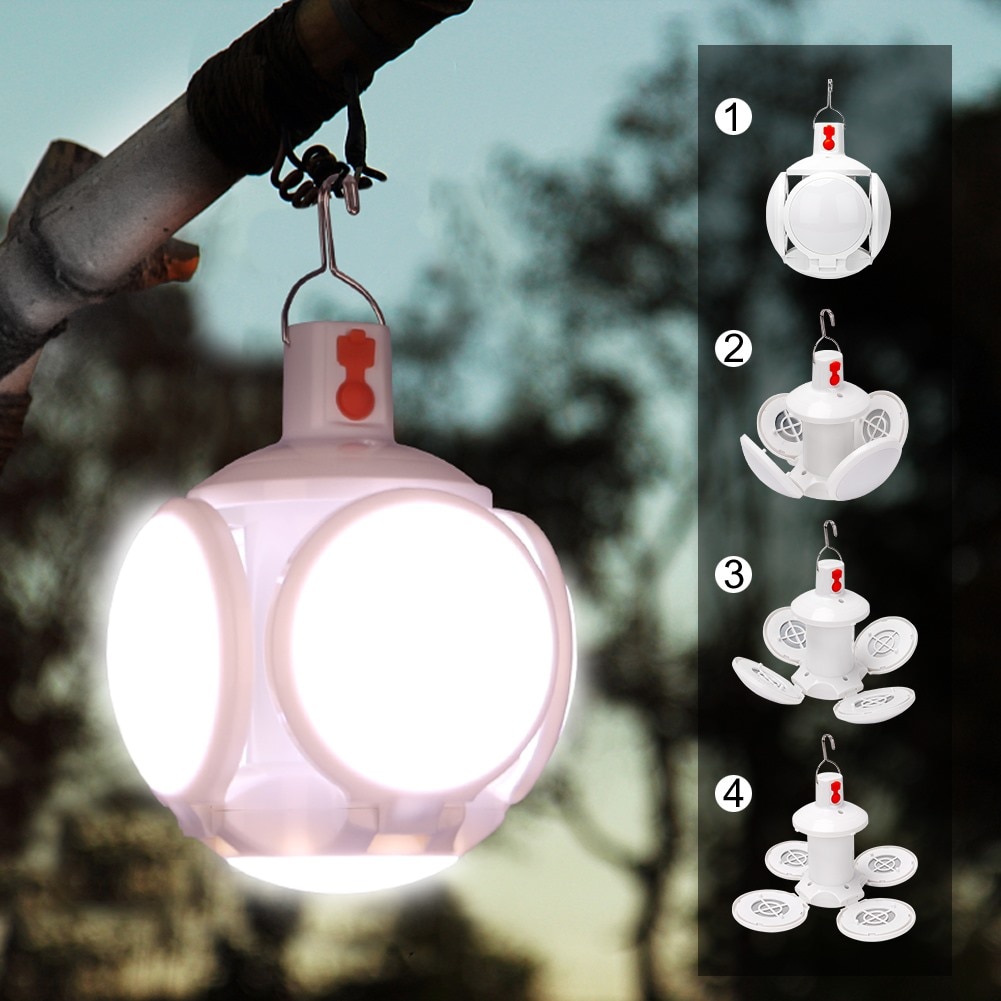 Waterproof UFO Foldable Light 5 Modes Rechargeable LED Camping Lantern Tent Light Portable Emergency Light For Camping Garden