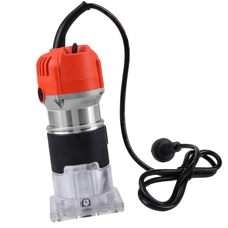 Wood Trimmer Woodworking Trimming Laminator Wooden Grooving Machine Electric Wood Milling Woodworking Slotting Machine (EU Plug)