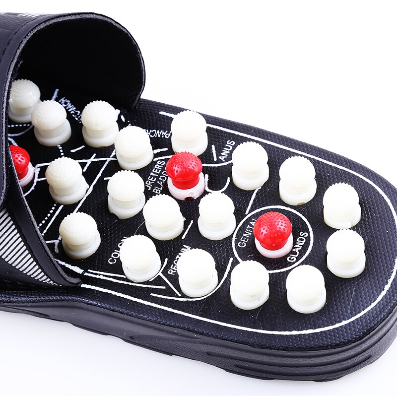 Acupunt Massage Slippers Strand Sandaal Mannen Voeten Chinese Acupressuur Therapie Medische Roterende Voet Massager Schoenen Platte Slippers